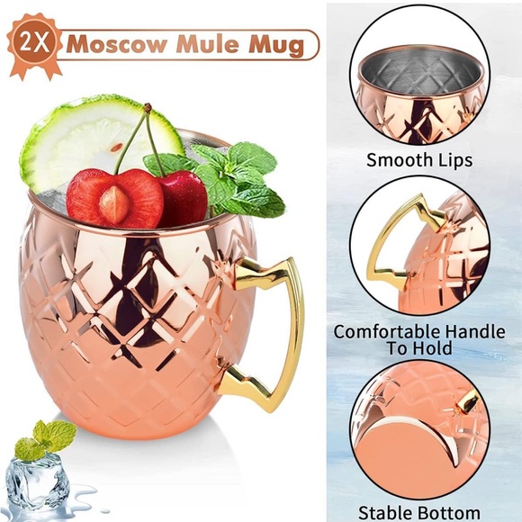 Set of 2 Copper Mugs - Picture 11 of 11